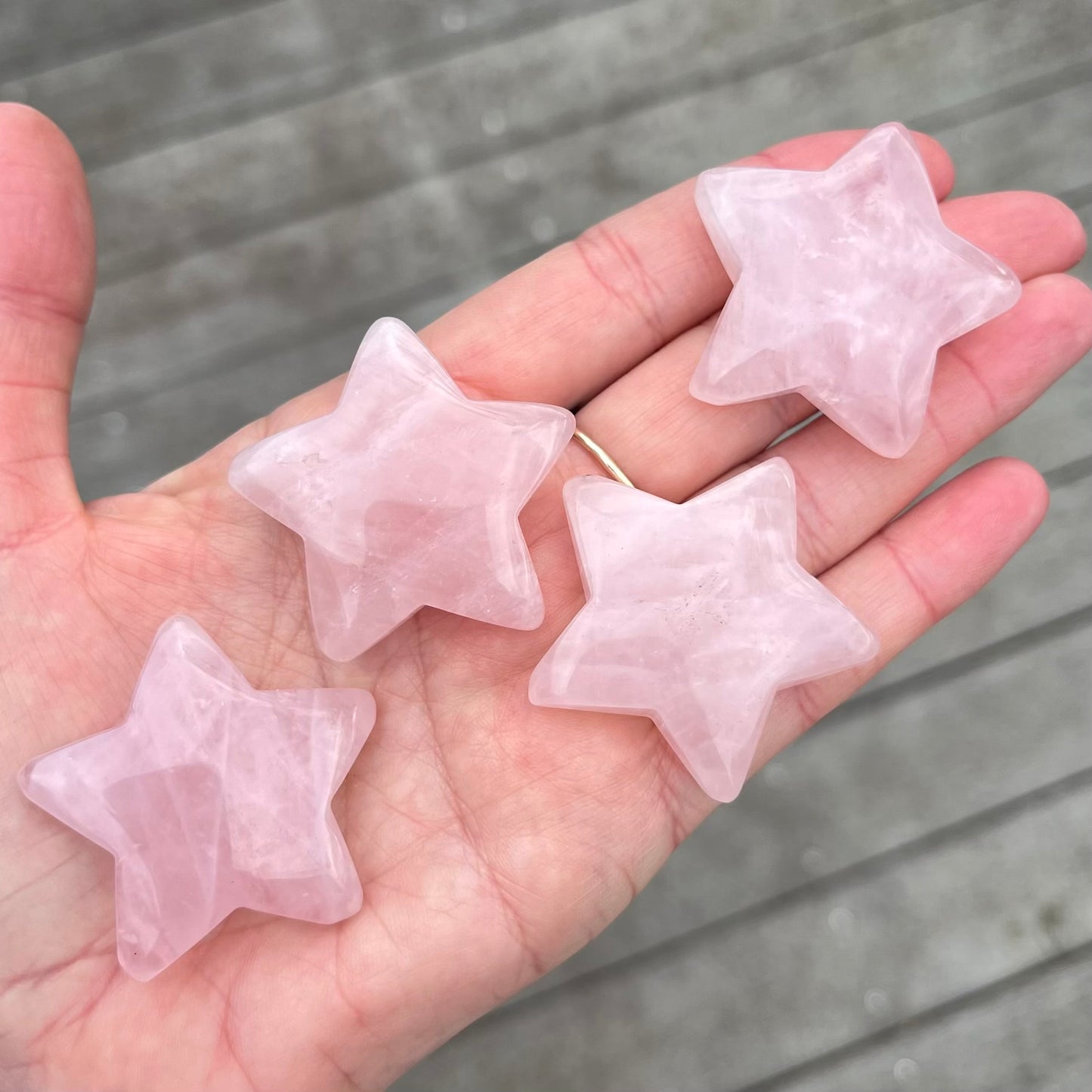 Rose Quartz Small Star Crystal - Unconditional Love, Emotional Healing