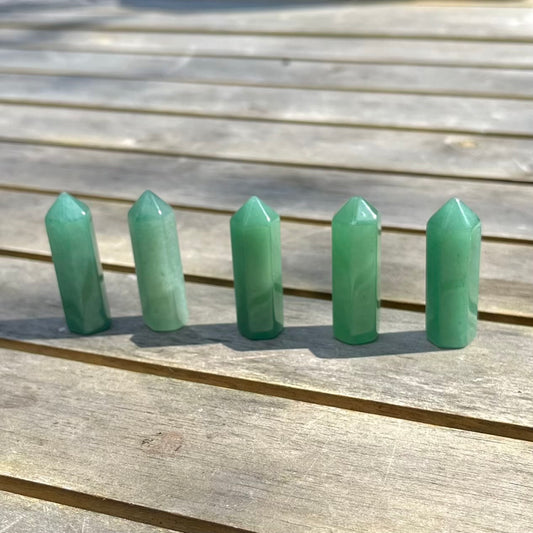 Green Aventurine Mini Point Crystal - Lucky, Positivity, Uplifting