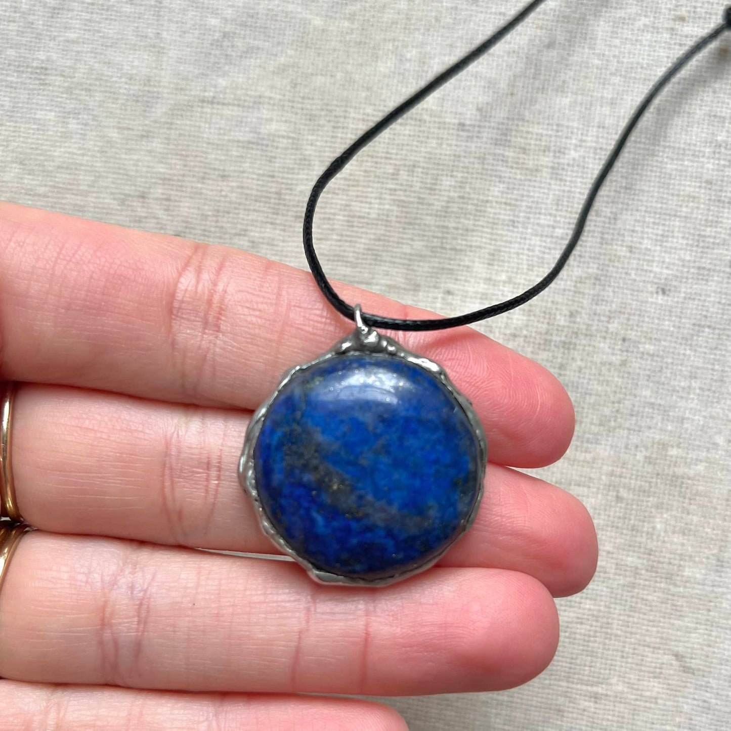 Molten Metal Pendant - Lapis Lazuli