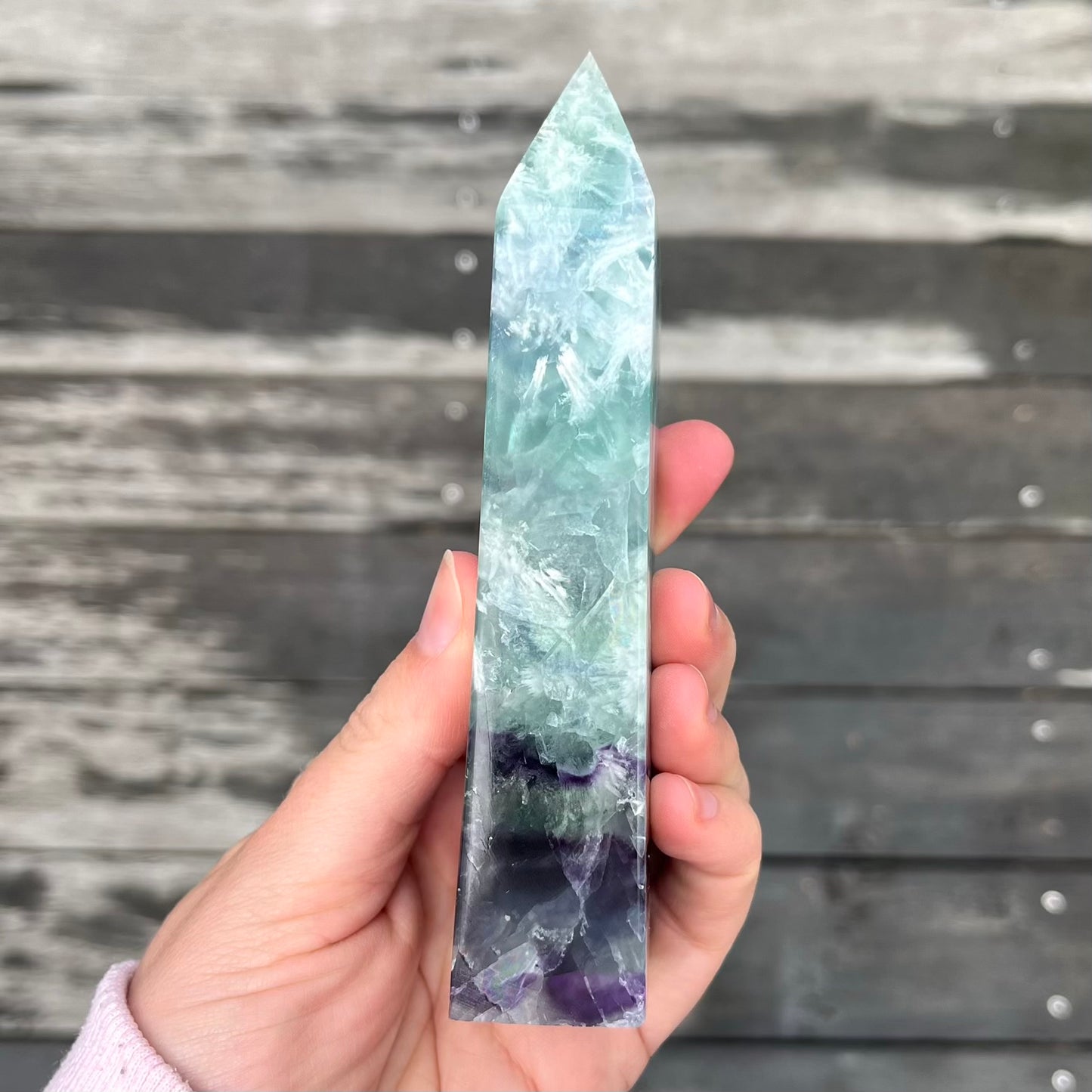 Candy Fluorite Large Tower Crystal - Vibrant, Clarifying, Uplifting