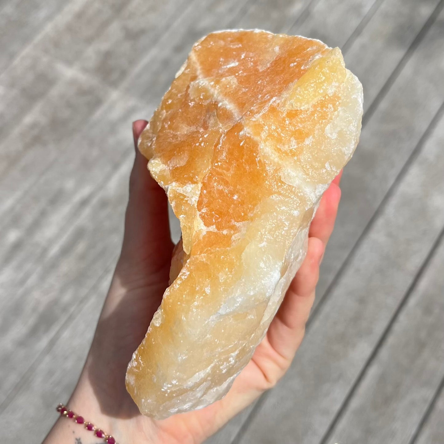 Orange Calcite XL Raw Crystal - Creativity, Vitality, Joy