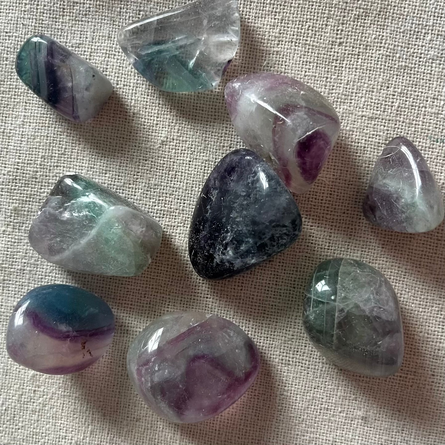Rainbow Fluorite Tumble Stone - Cleanse, Harmony, Inner Peace