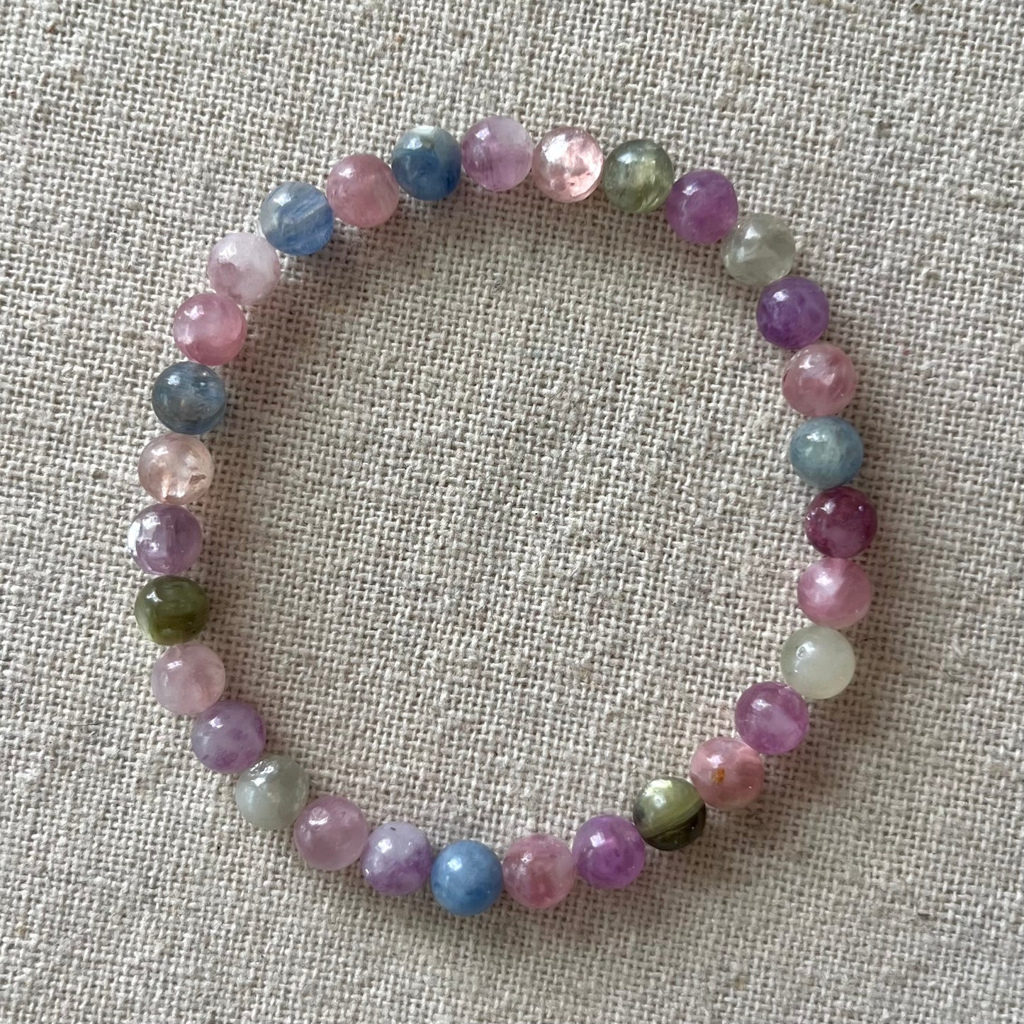 Rainbow Lithium Mica 6mm Beaded Bracelet - Intuition
