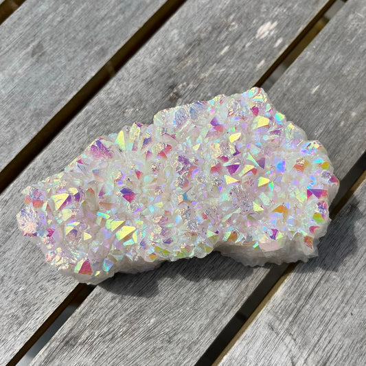 Angel Aura Quartz Medium Raw Crystal - Ethereal, Uplifting, High-Vibe