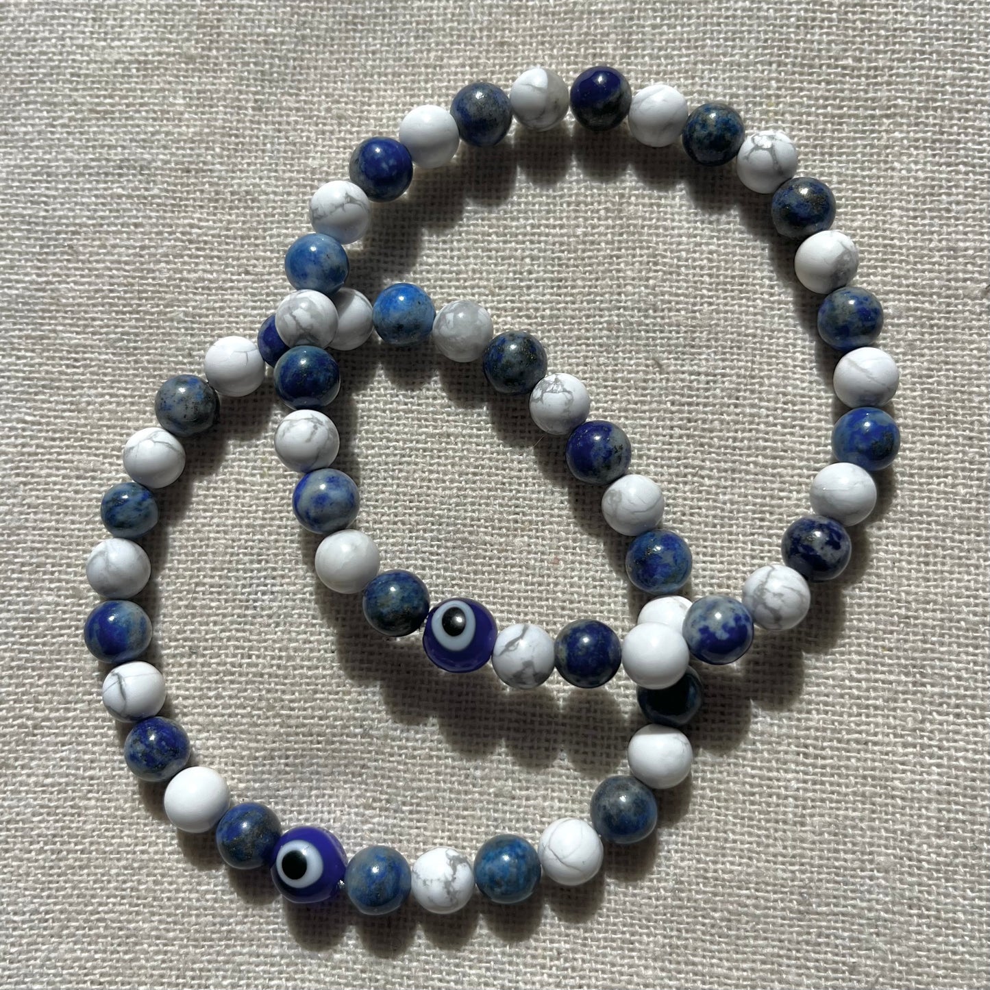 Be Protected Evil Eye Bracelet - Lapis Lazuli & Howlite