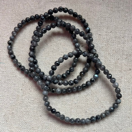 Labradorite 4mm Beaded Bracelet - Magic
