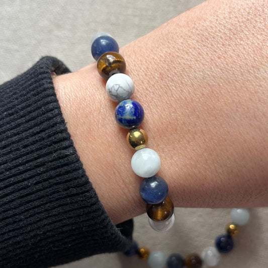 Inner Harmony Bracelet - Aquamarine, Sodalite & Howlite