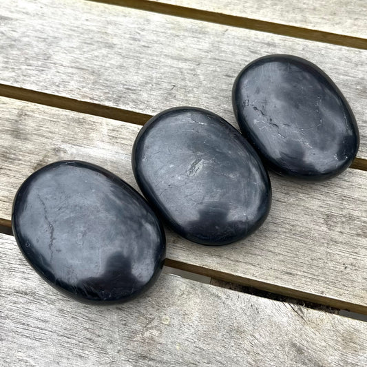 Shungite Palm Stone Crystal - Protection, Grounding, Purifying