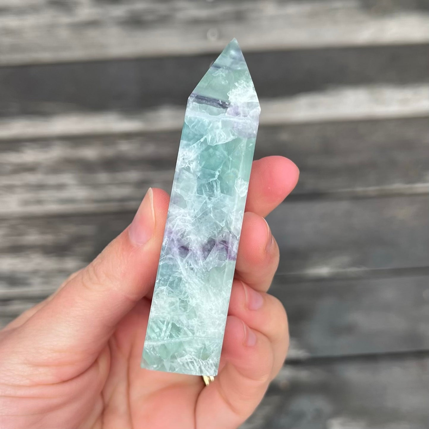 Candy Fluorite Small Tower Crystal - Vibrant, Clarifying, Uplifting