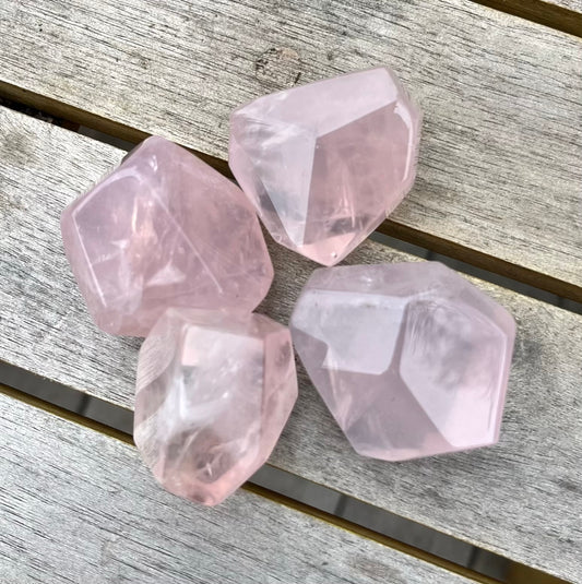 Rose Quartz Faceted Crystal - Loving, Nurturing, Harmonizing