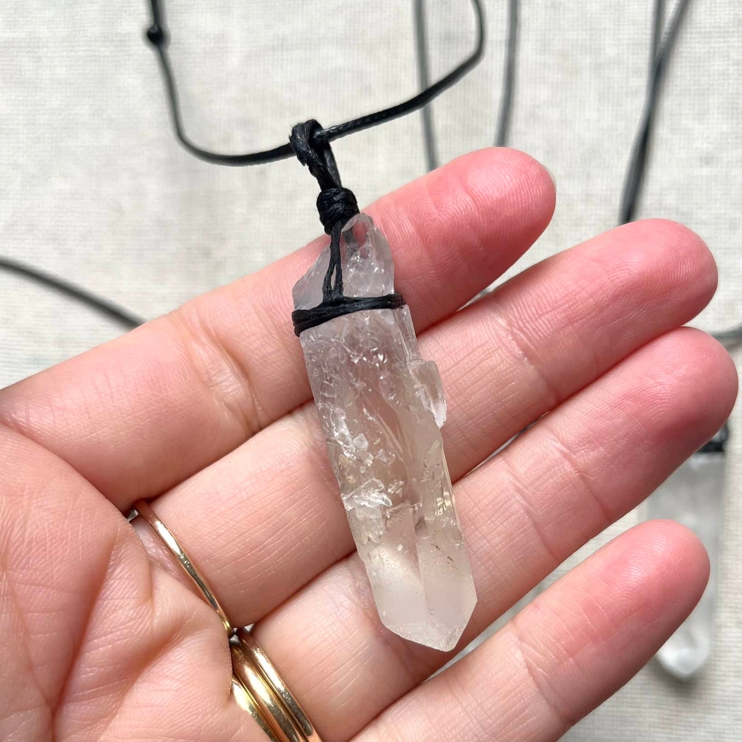 Wrap Pendant - Clear Quartz
