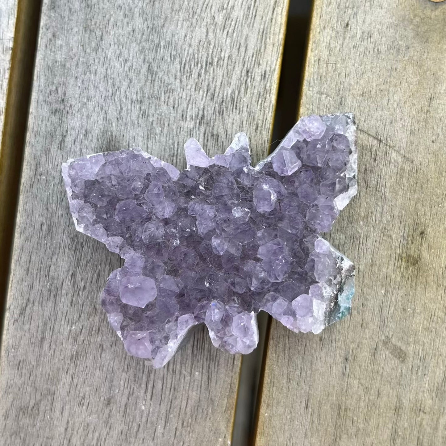 Amethyst Small Butterfly Crystal - Calming, Protective, Balancing
