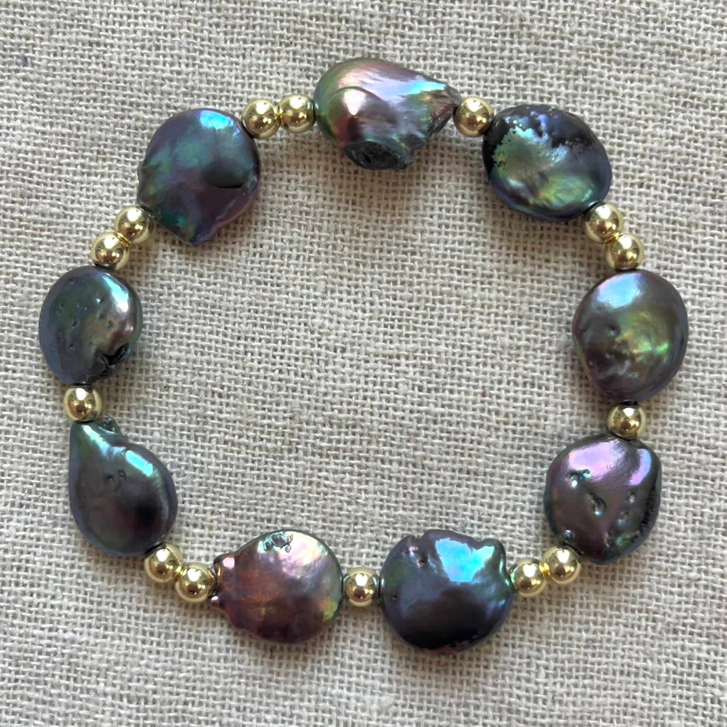 Mermaid Aura Coin Pearl Bracelet