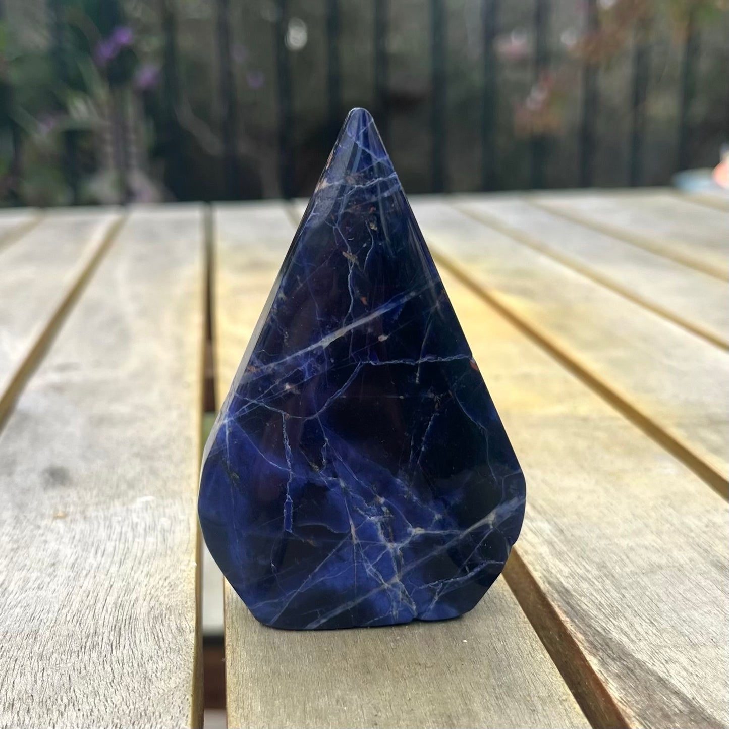 Sodalite Medium Flame Crystal - Insight, Calm, Grounding