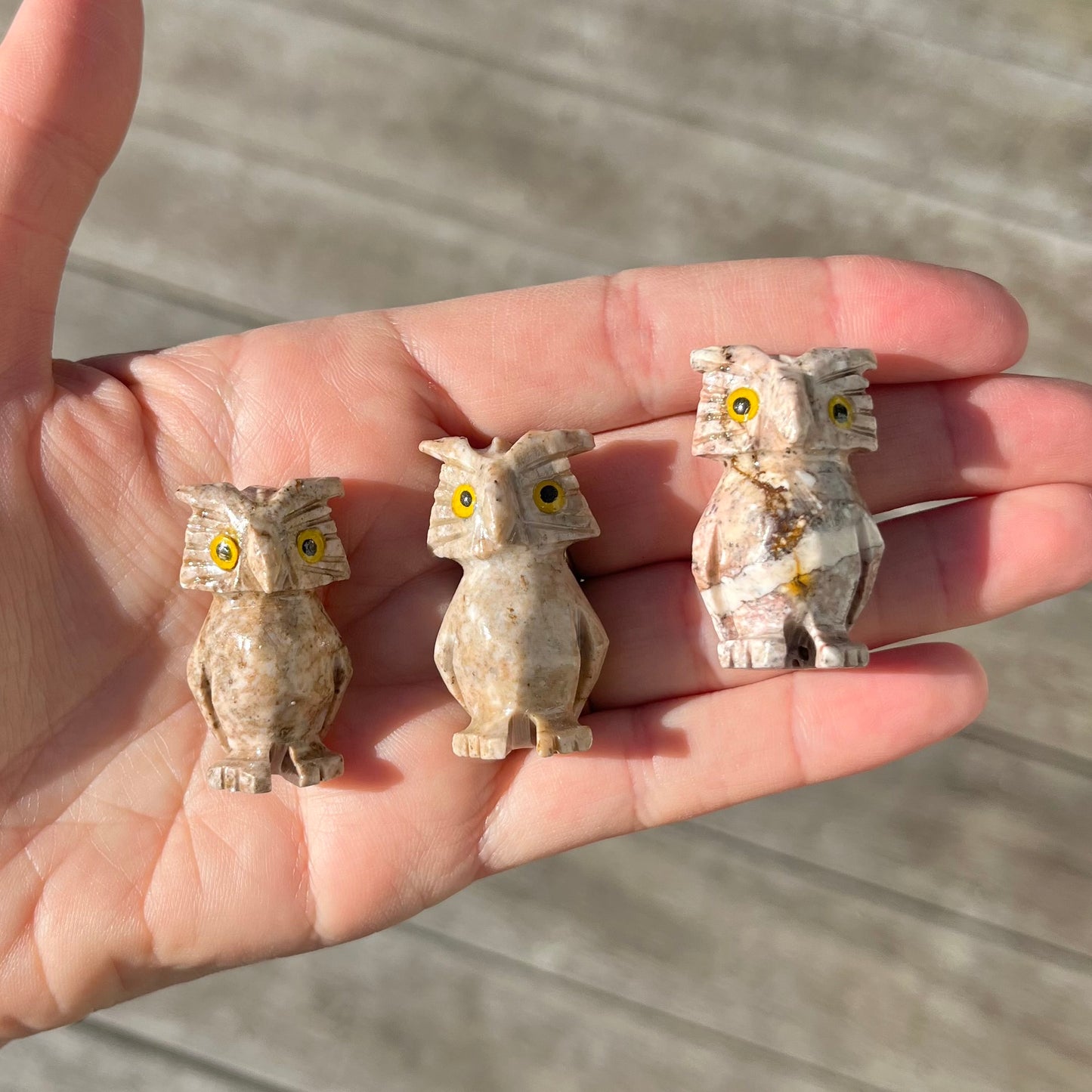 Marmoline Small Owl Crystal - Grounding, Harmonising, Gentle