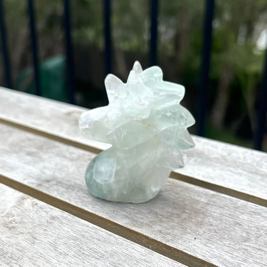 Green Fluorite Unicorn Crystal - Calm, Cleansing, Harmony