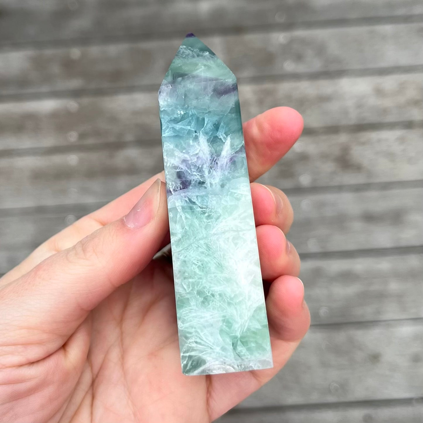 Candy Fluorite Medium Tower Crystal - Vibrant, Clarifying, Uplifting