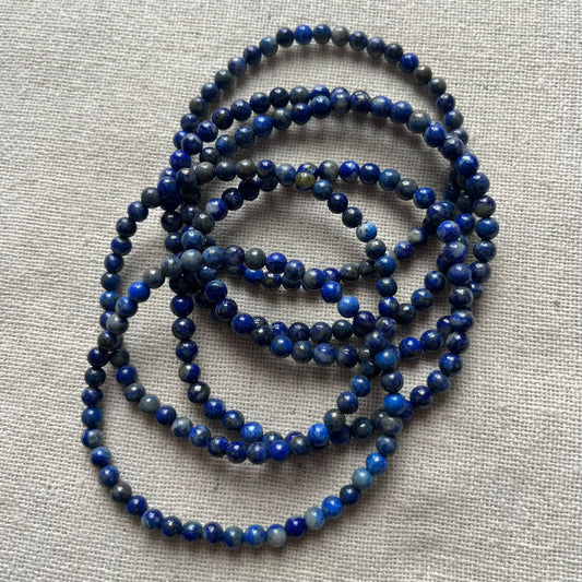 Lapis Lazuli 4mm Beaded Bracelet - Inner Truth