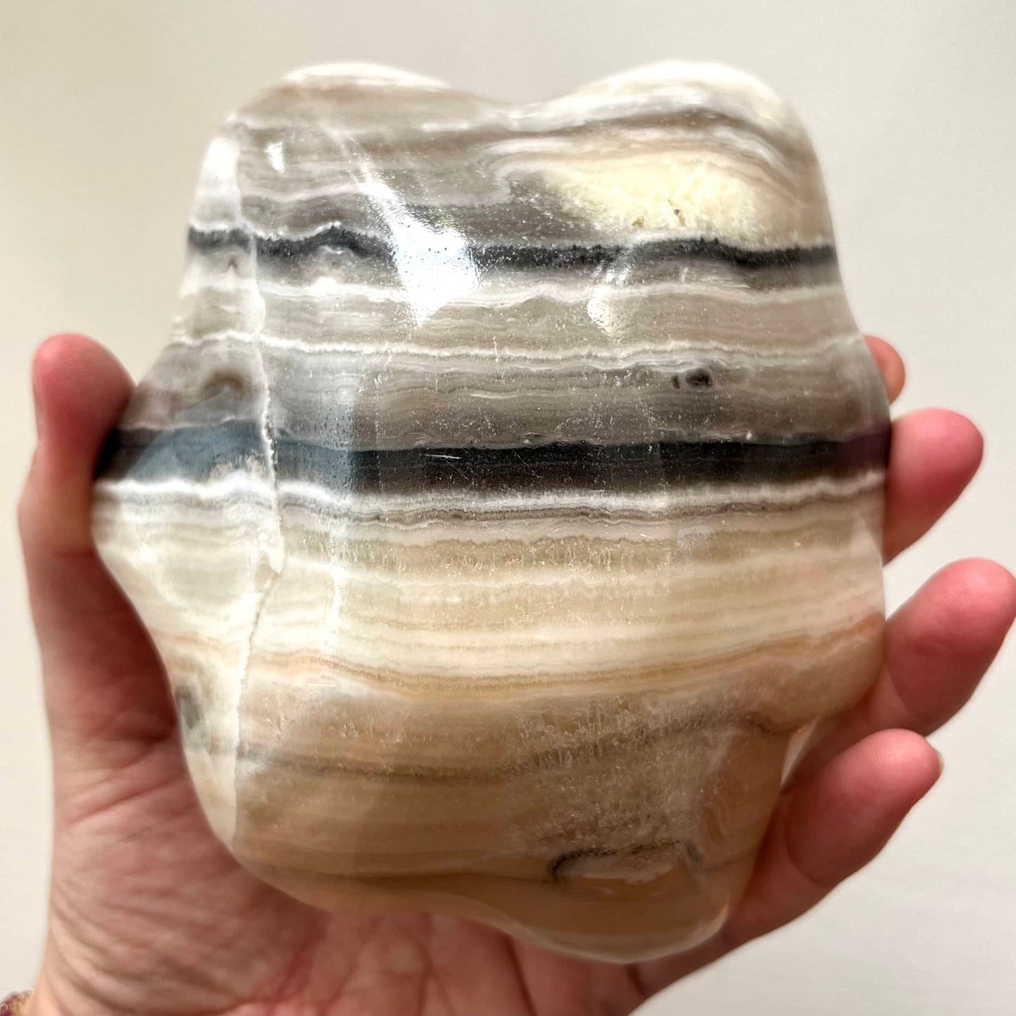 Zebra Aragonite Bowl - Medium