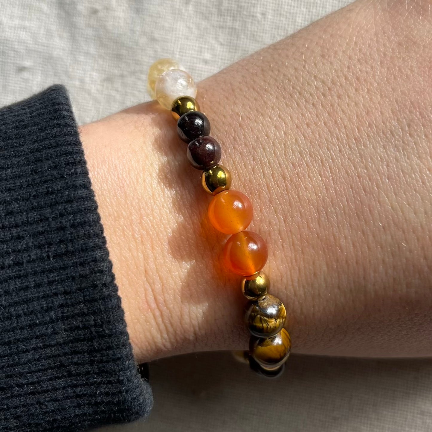 Sunshine Bracelet - Citrine, Carnelian, Garnet