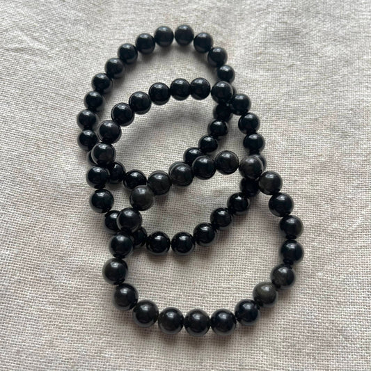 Obsidian 8mm Beaded Bracelet - Protection