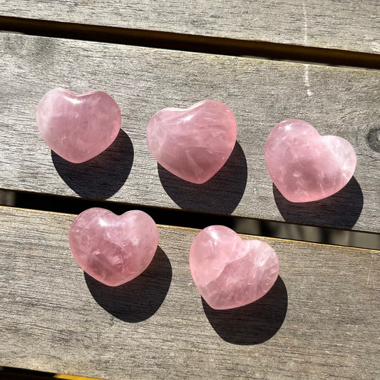 Rose Quartz Heart Small Crystal - Love, Compassion, Peace