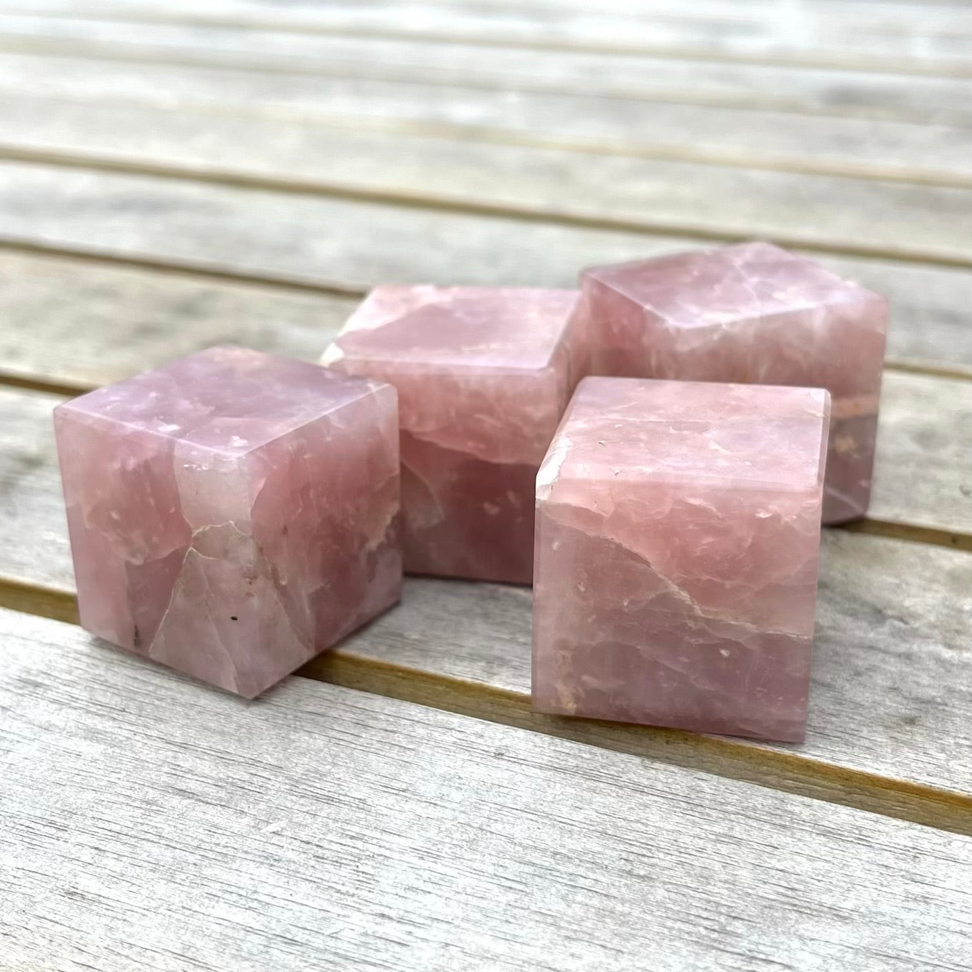 Rose Quartz Cube Crystal - Loving, Nurturing, Harmonizing
