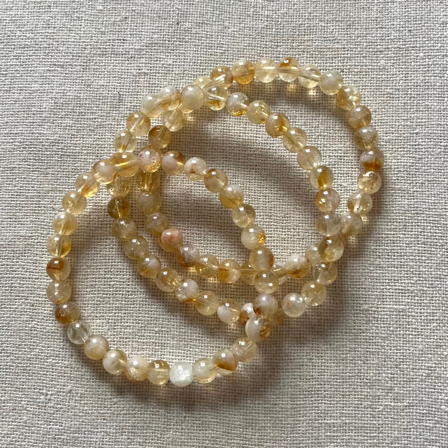 Citrine 6mm Beaded Bracelet - Abundance