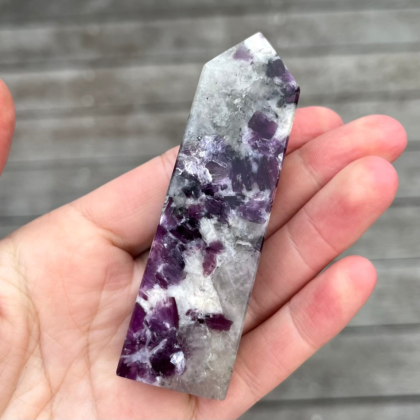 Lepidolite Small Tower Crystal - Peace, Balance, Soothing