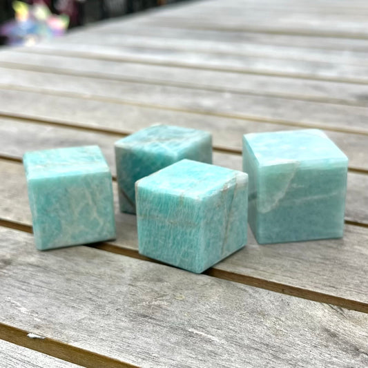Amazonite Cube Crystal - Calming, Balance, Empowering