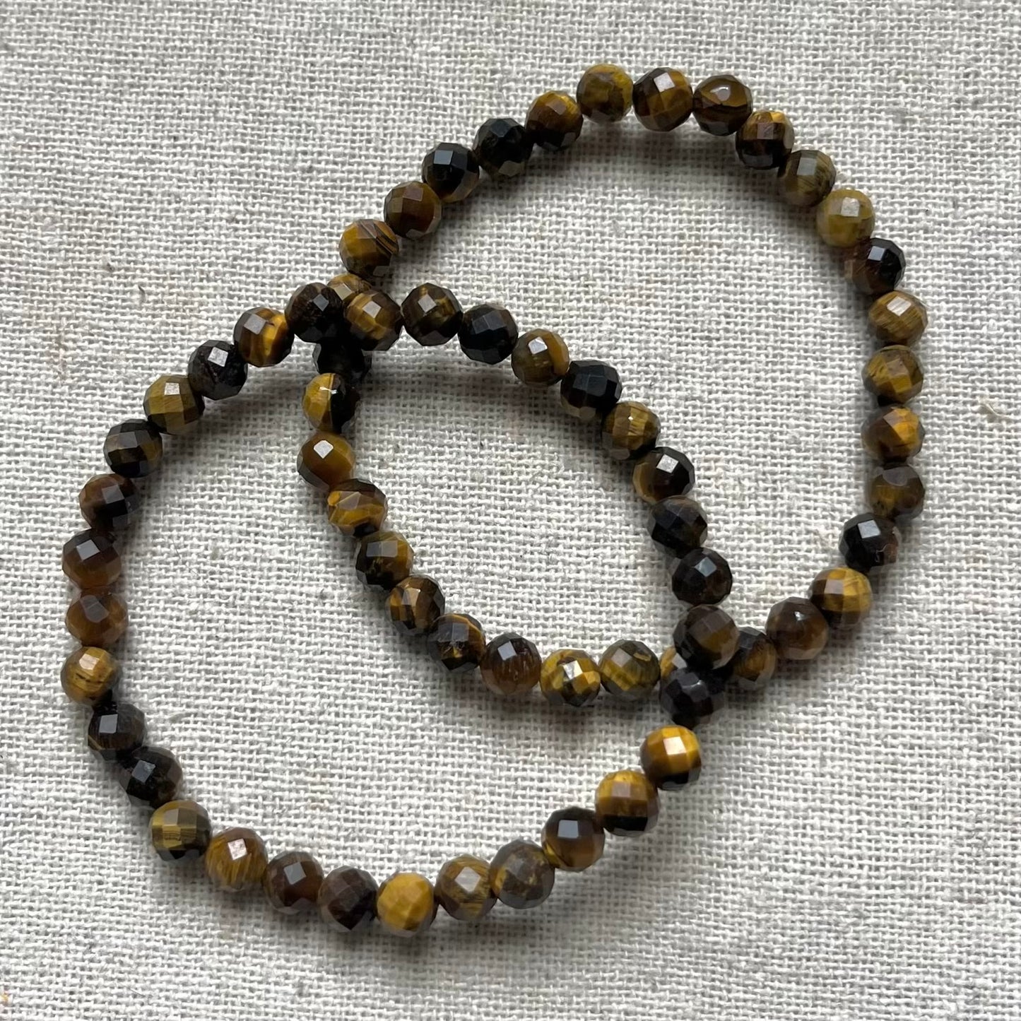 Tiger Eye 6mm Facet Beaded Bracelet - Balance