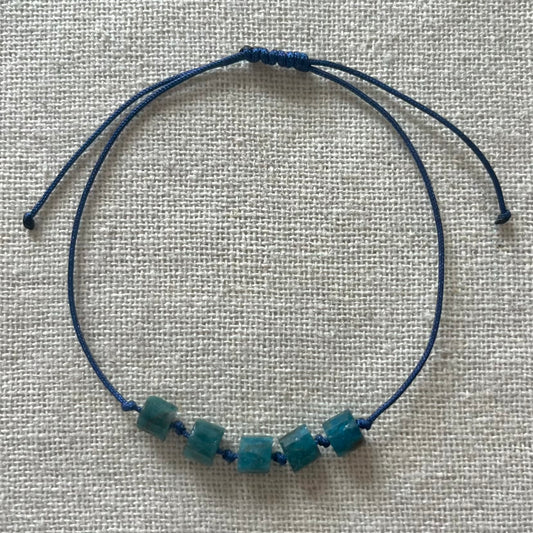 Sacred Cord Bracelet - Blue Apatite