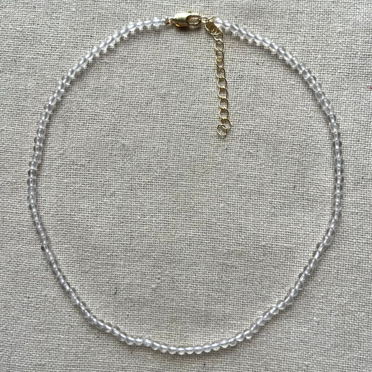 Clear Quartz 3mm Beaded Necklace - Master Healer