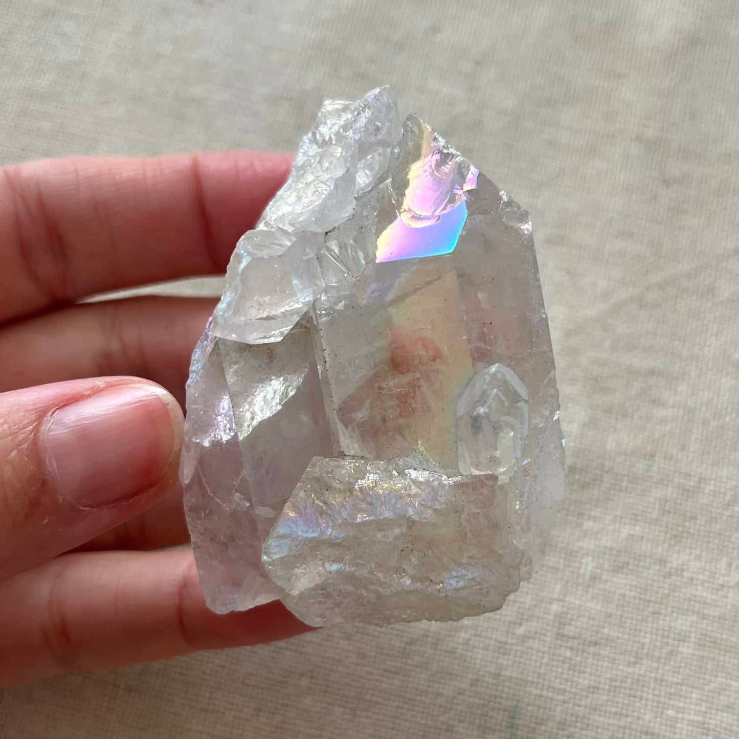 Angel Aura Quartz Crystal - Medium