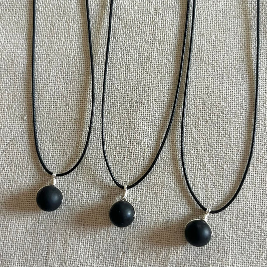 Sphere Pendant - Shungite