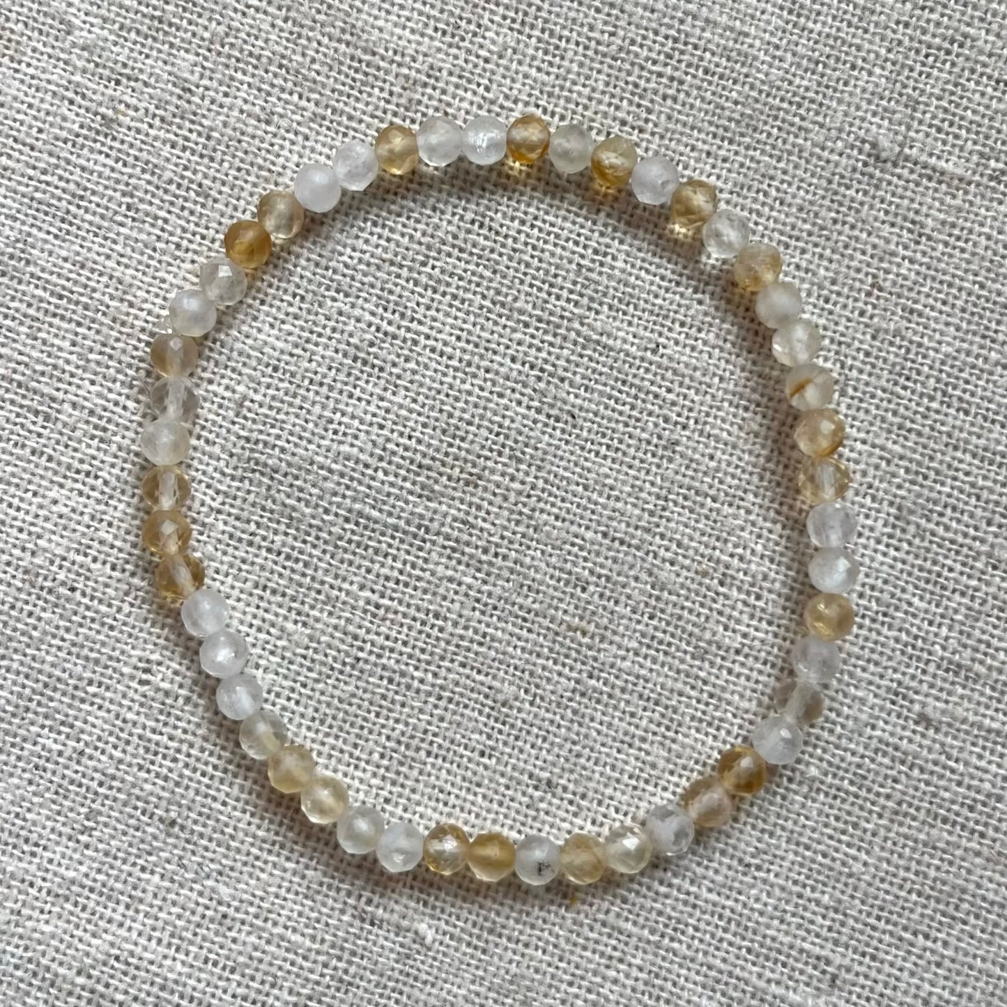 Citrine 4mm Facet Beaded Bracelet - Abundance