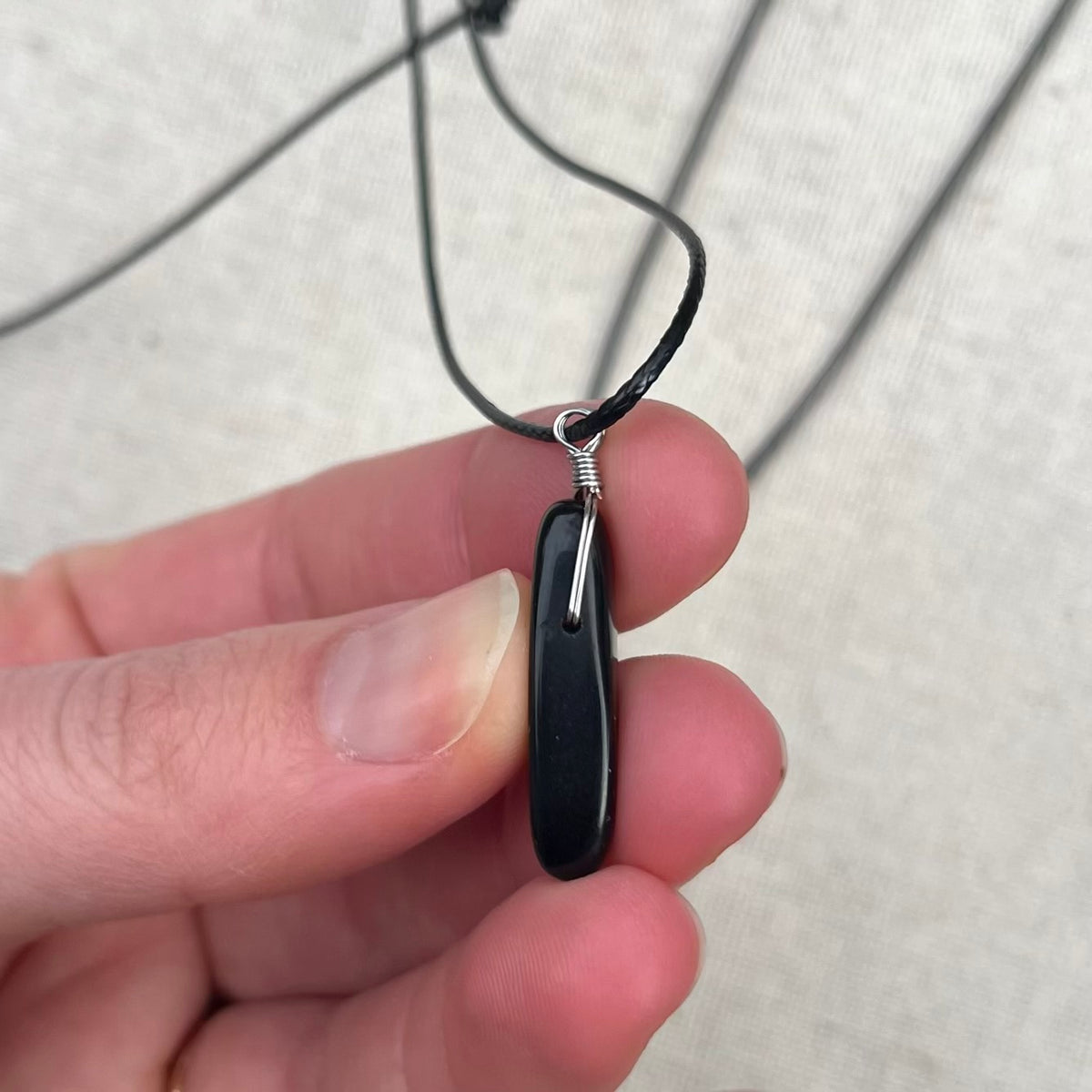 Obsidian Wire Wrap Pendant - Protection