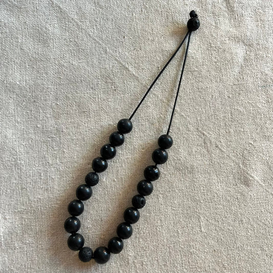 Komboloi Worry Bead Bracelet - Shungite & Lava Stone