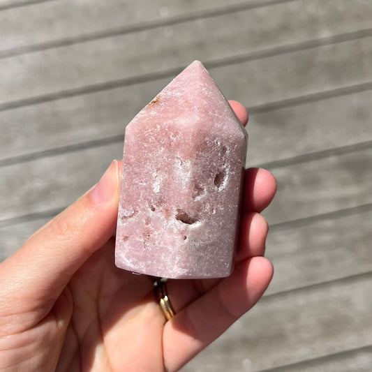 Pink Amethyst Medium Tower Crystal - Calming, Protective, Heart-Centred