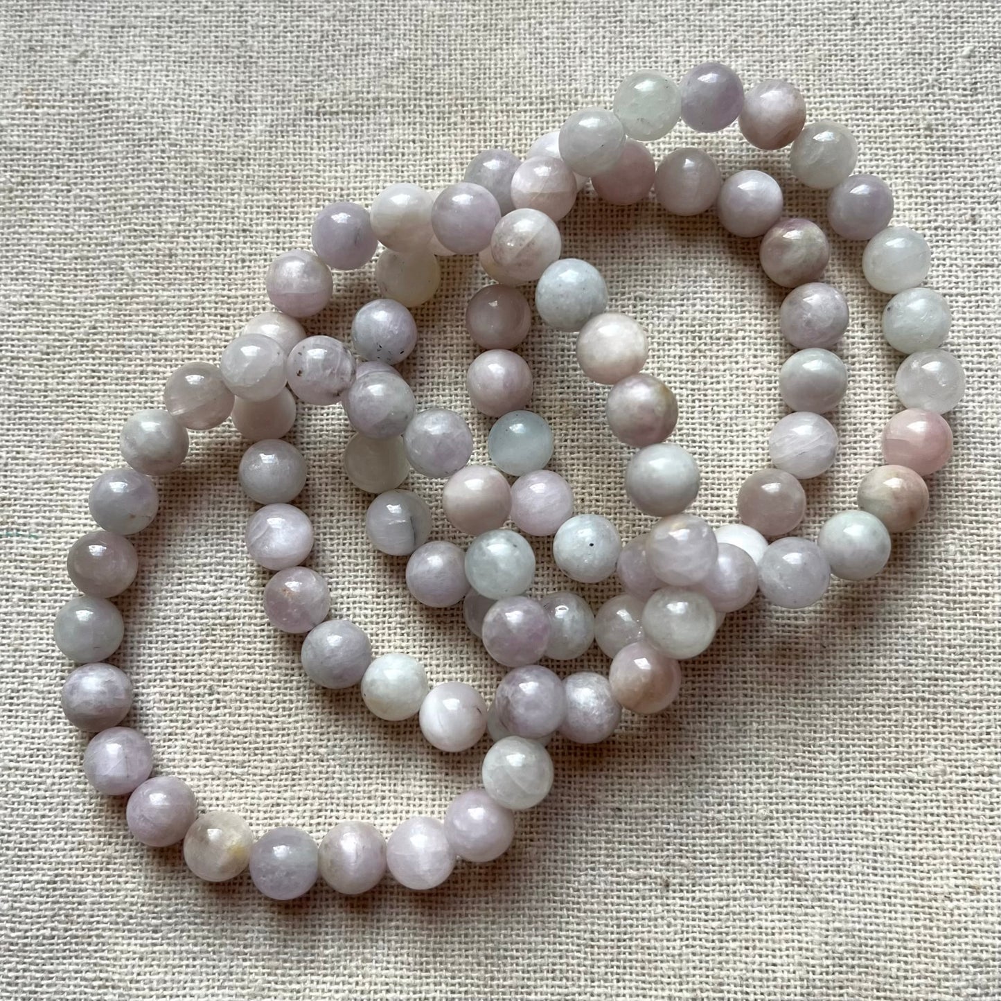 Kunzite 8mm Beaded Bracelet - Emotional Healing