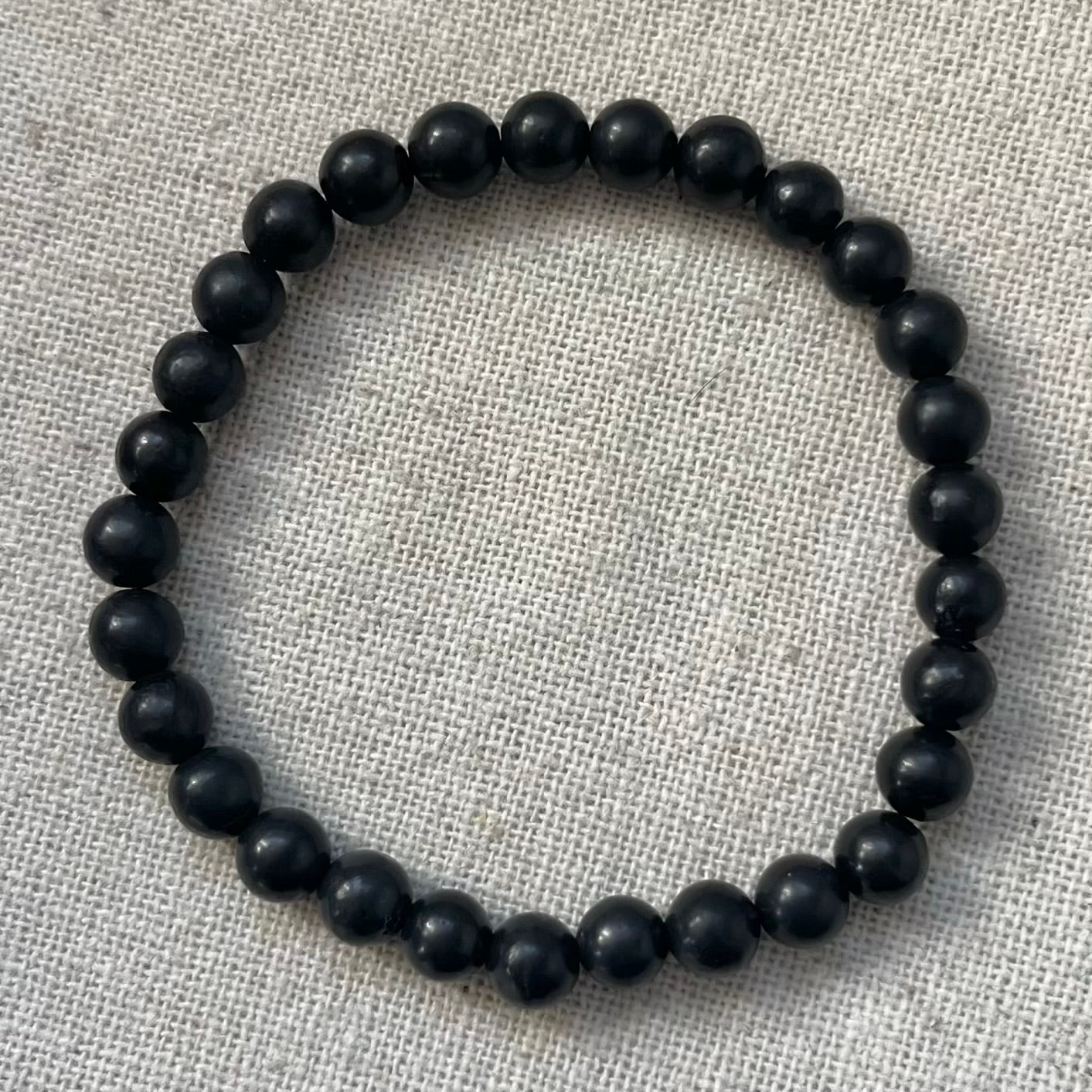 Shungite 6mm Beaded Bracelet - Detoxification