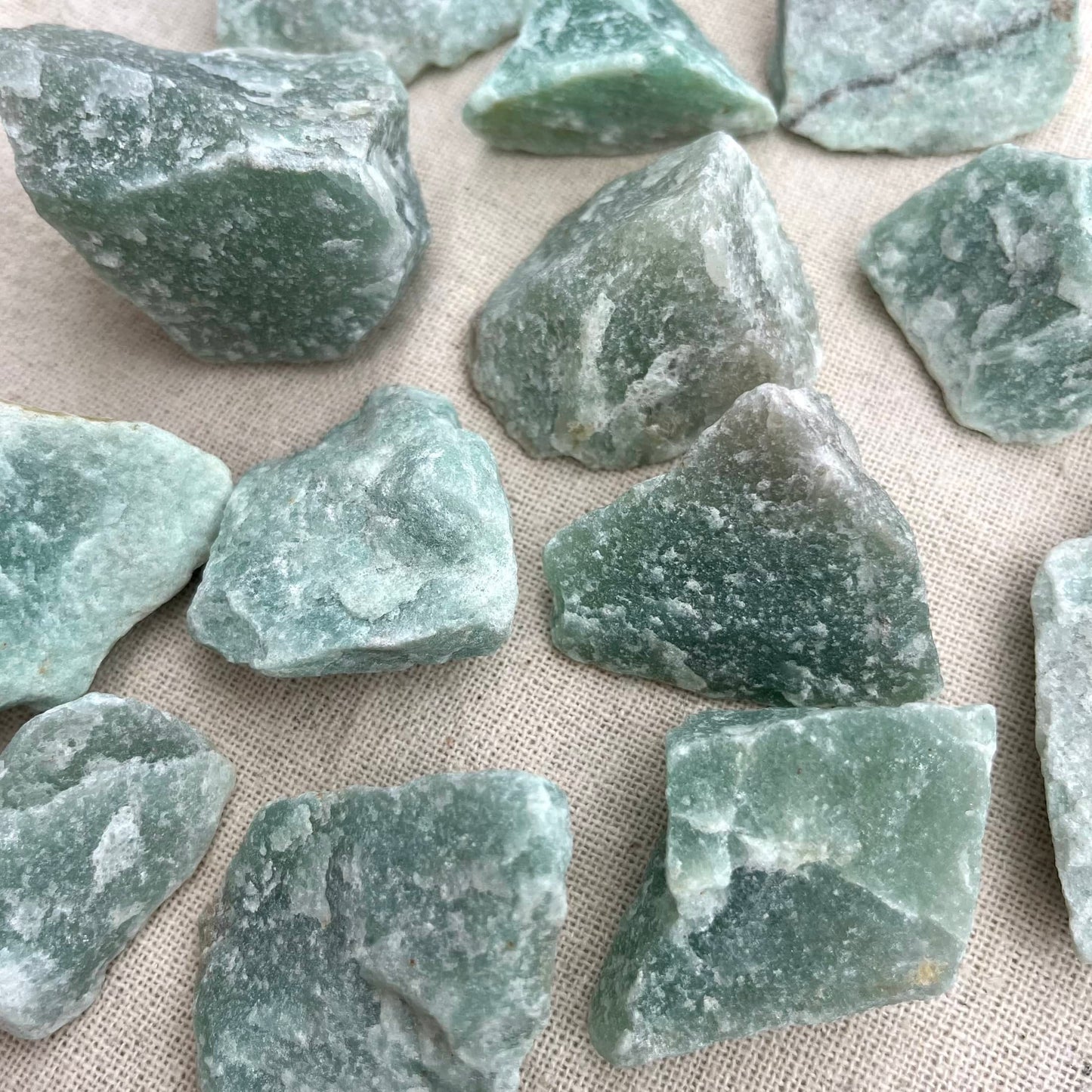 Green Aventurine Small Raw Crystal - Abundance, Heart Healing