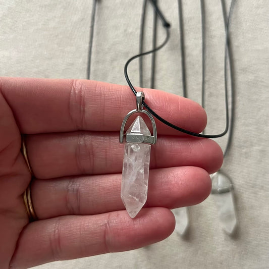 Energy Point Pendant - Clear Quartz