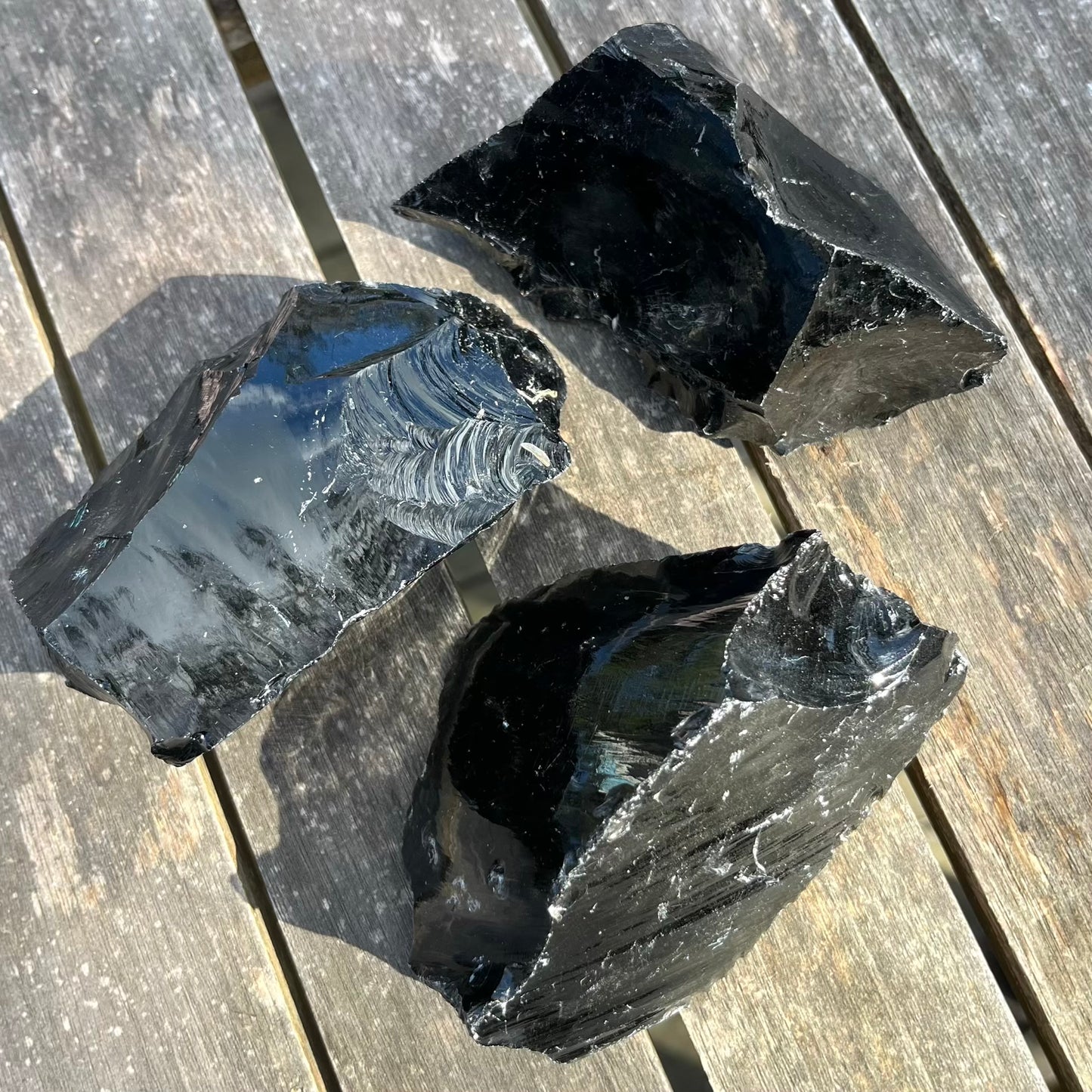 Obsidian Medium Raw Crystal - Protection, Grounding, Power