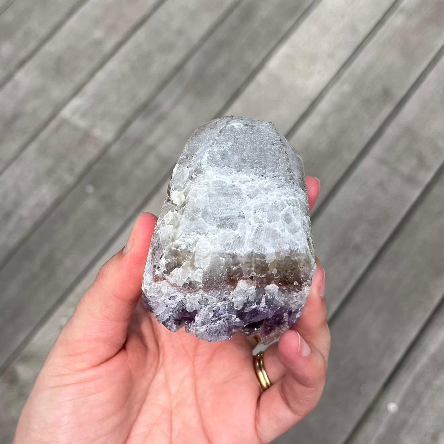 Amethyst Medium Base Cut Crystal - Calming, Protective, Balancing