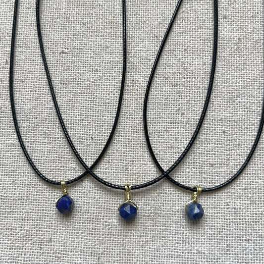 Mini Geo Pendant - Lapis Lazuli