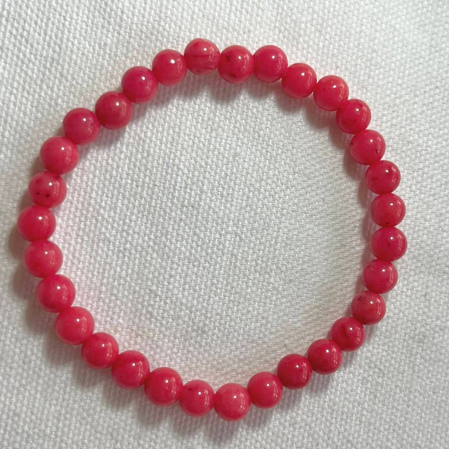 Cherry Jade Bracelet - Lithos Crystals