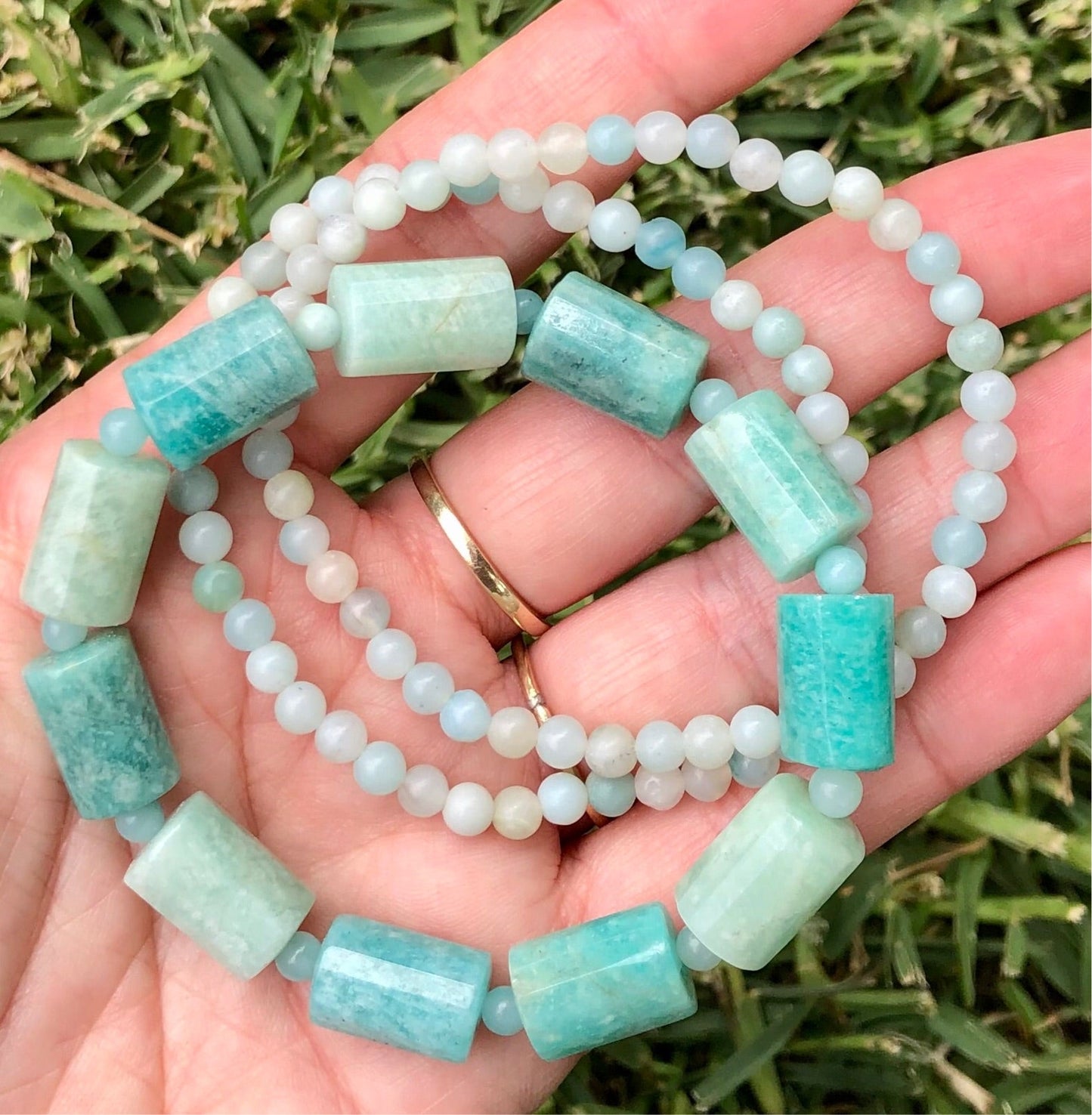 Amazonite Bracelet - Lithos Crystals