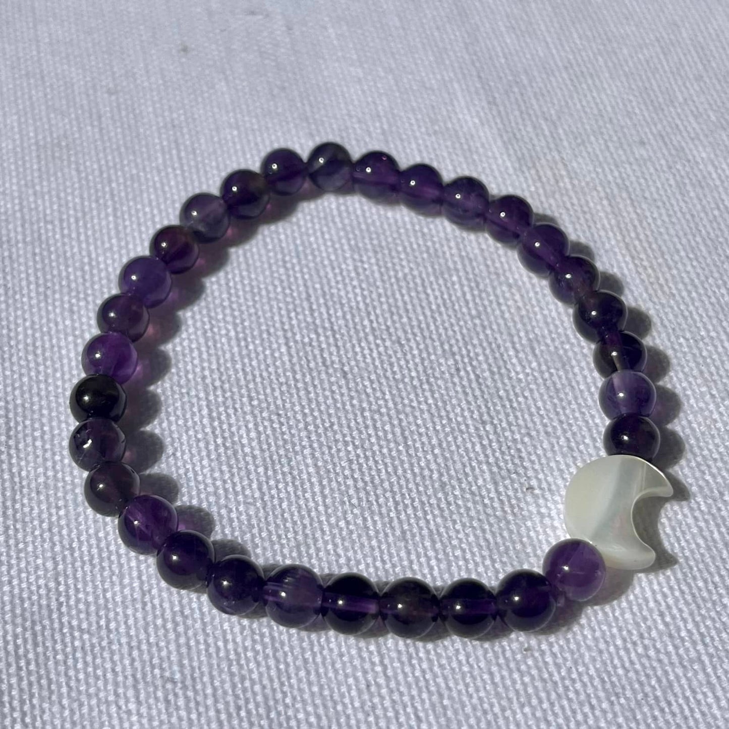 Amethyst Moon Bracelet - Lithos Crystals