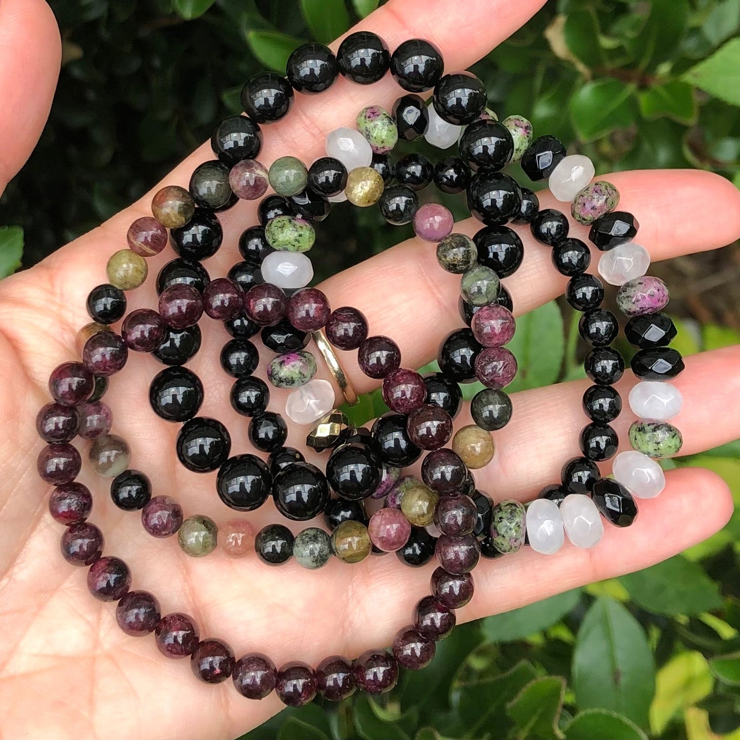 Black Tourmaline Bracelet - Lithos Crystals